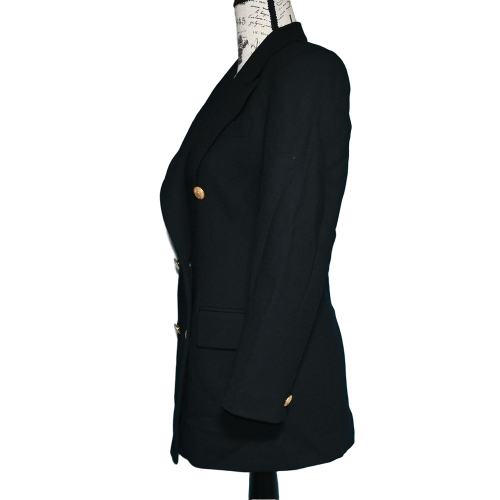 Jones New York Petite Wool Blend Peacoat 2P Classic Tailored Minimalist Coat - Picture 3 of 11